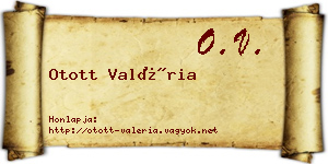 Otott Valéria névjegykártya